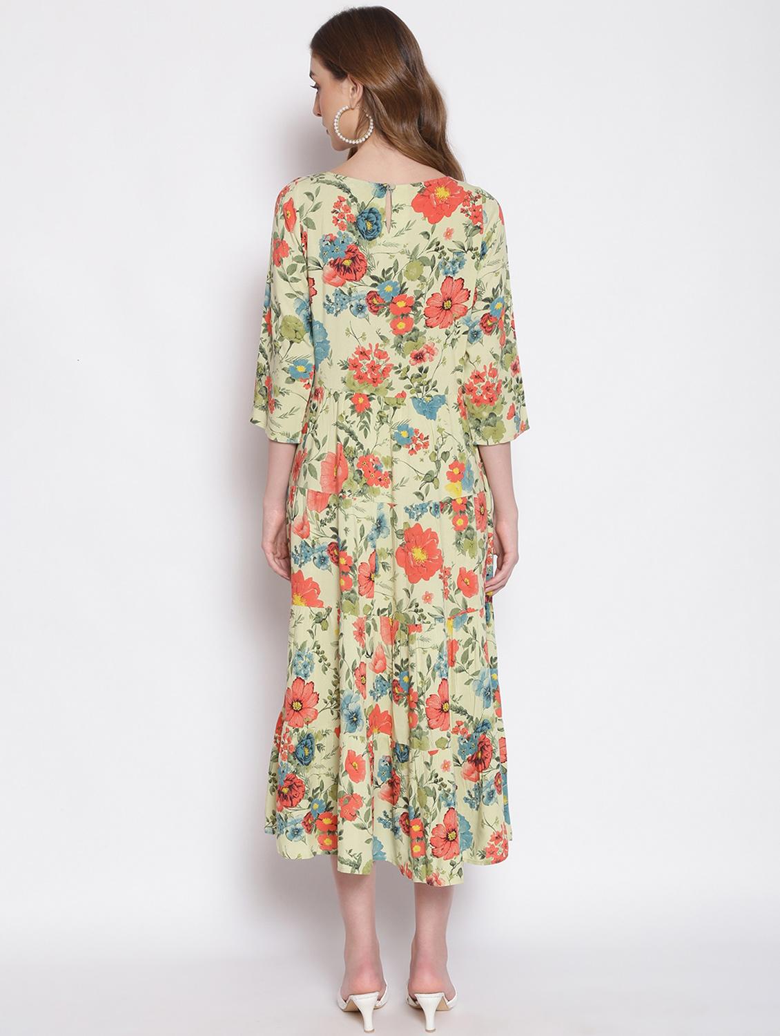 women's fit & flare floral dress - 17829209 - Standard Image - 3