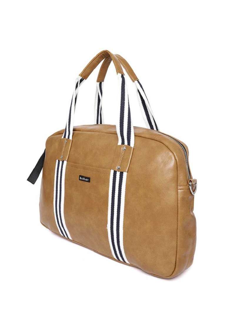 brown leatherette (pu) dufflebag - 17831511 -  Standard Image - 3