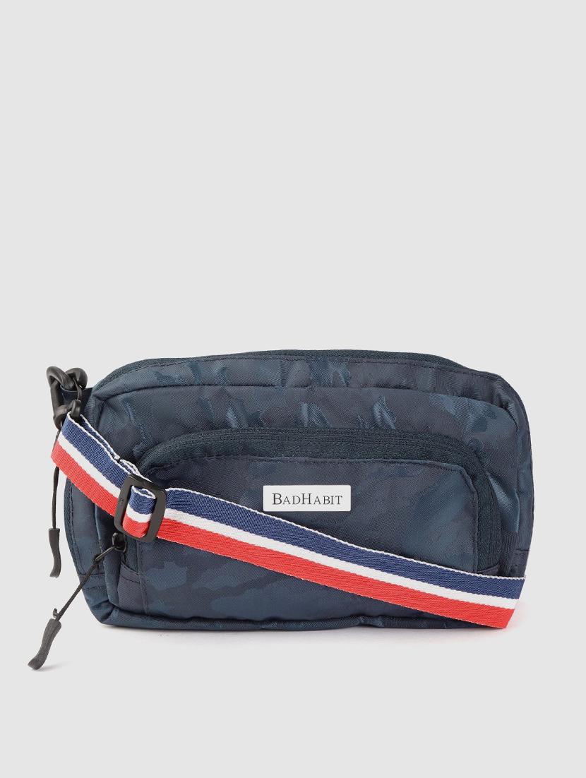 blue polyester rucksack