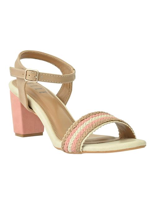 beige synthetic back strap sandals - 17832561 -  Standard Image - 0