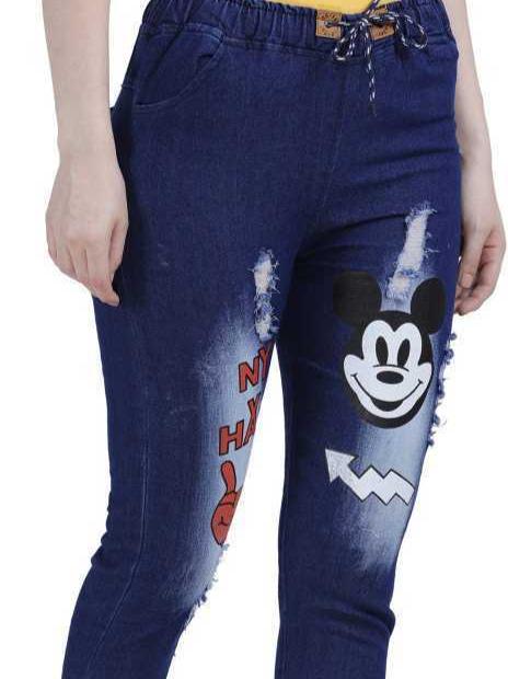 jogger fit women dark blue jeans  - 17832624 -  Zoom Image - 0