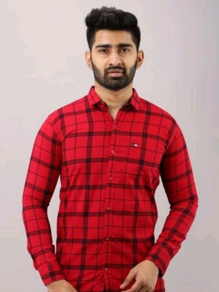 red cotton shirt - 17833602 - Zoom Image - 0