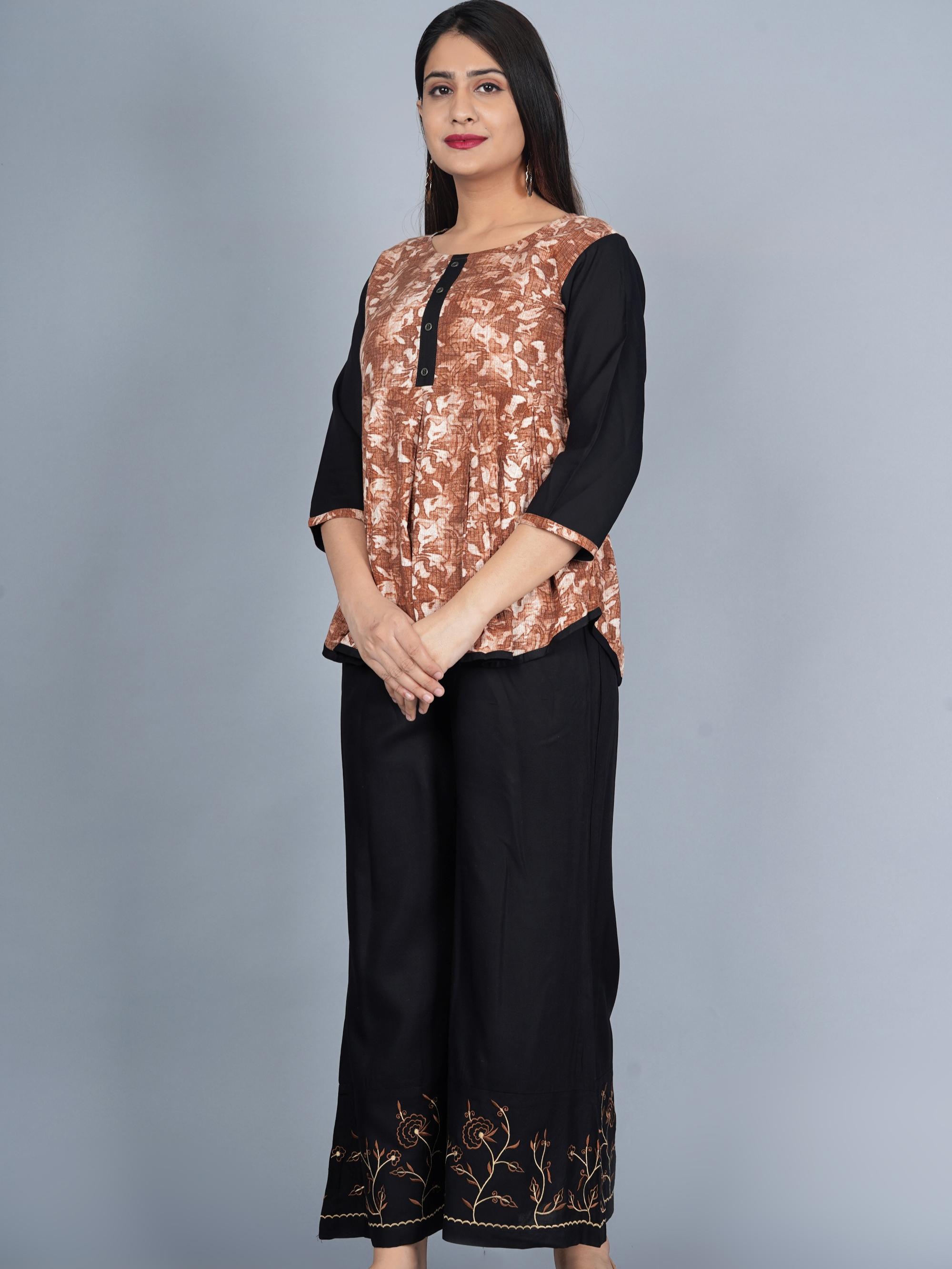 sequin crafts women's rayon flared crop - 17833788 - Standard Image - 3