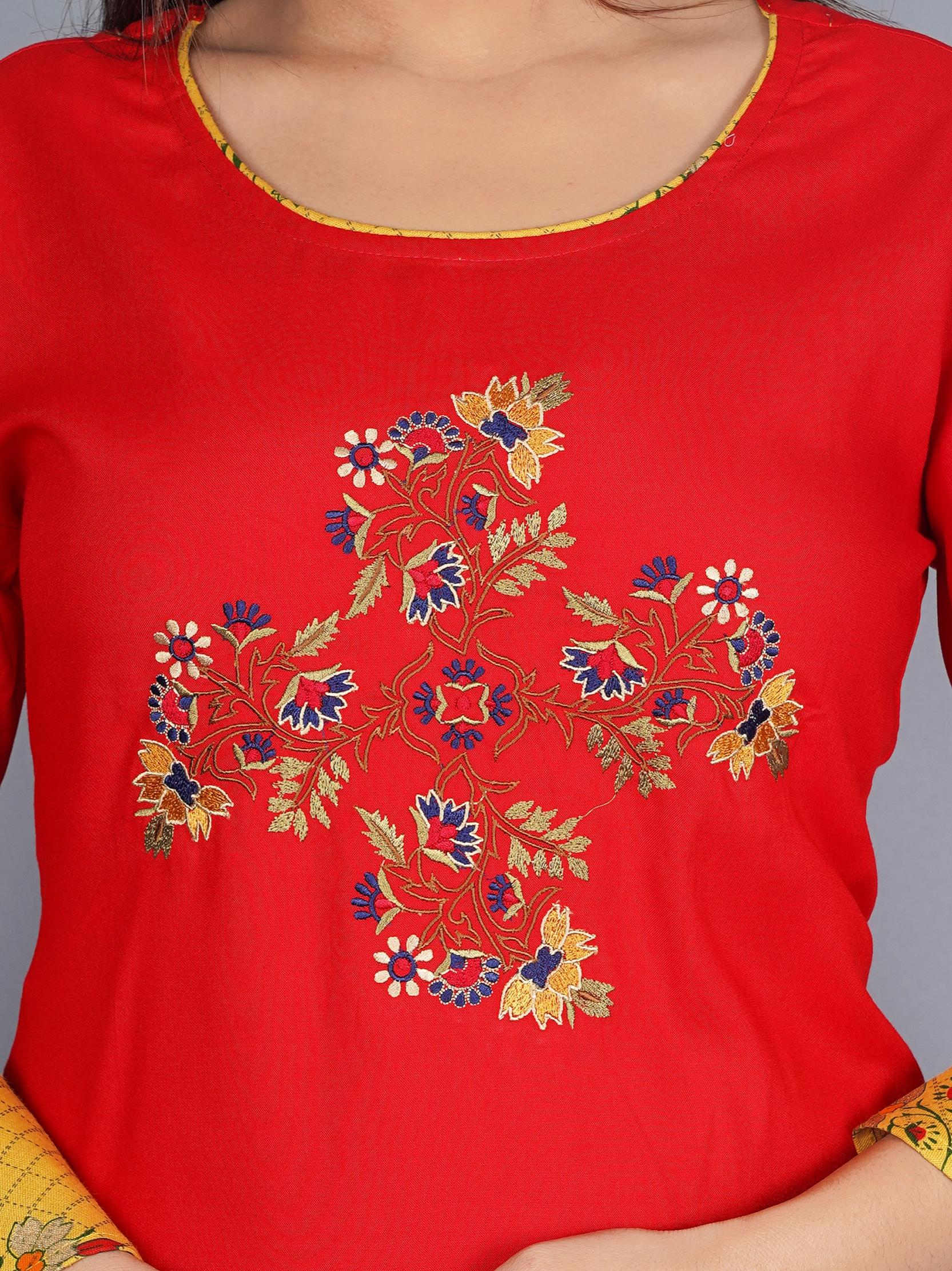 sequin crafts women's embroidered kurtis with - 17833812 - Zoom Image - 0
