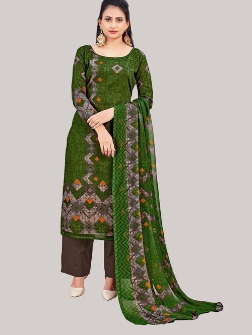 semi cotton printed unstitched suit - 17834789 - Standard Image - 0