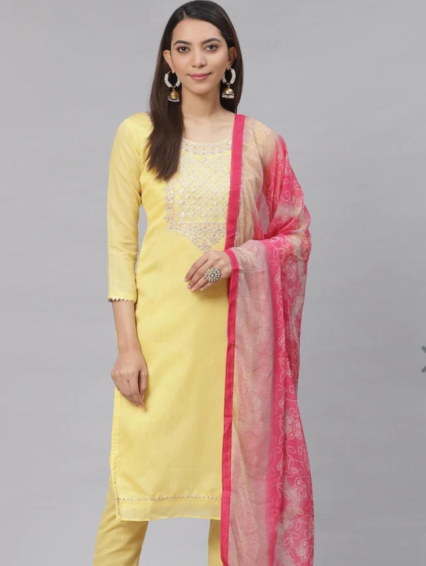 yellow salwar kameez and suit - 17834797 - Zoom Image - 0