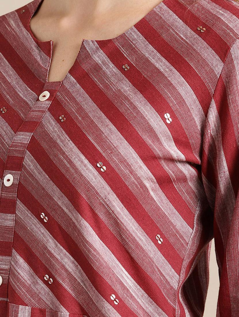 striped straight kurta - 17835619 - Standard Image - 3