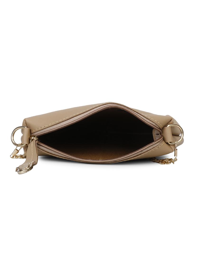 beige leatherette (pu) sling bag - 17836021 - Standard Image - 3