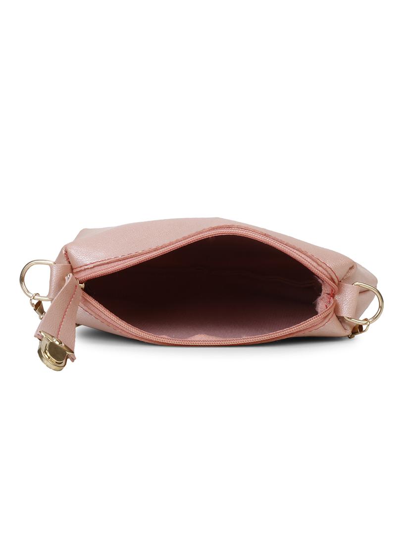 pink leatherette (pu) sling bag - 17836022 - Standard Image - 3
