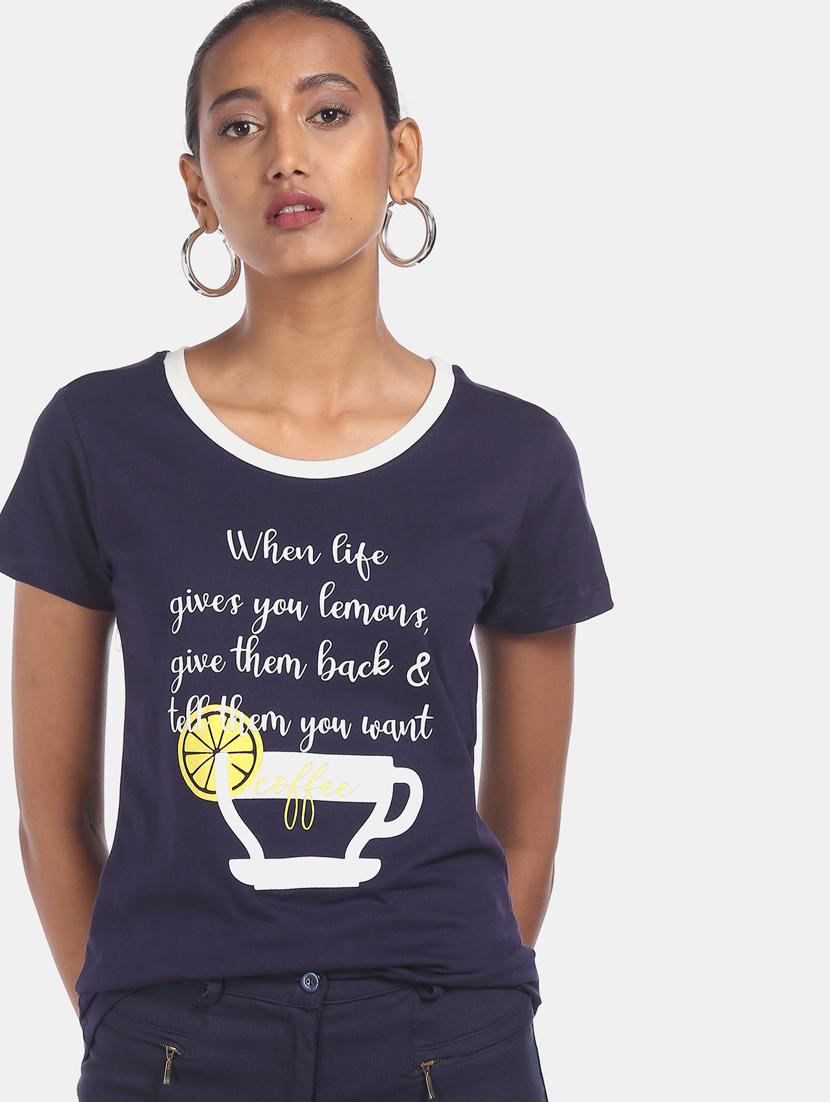 round neck graphic tee - 17836648 - Zoom Image - 0