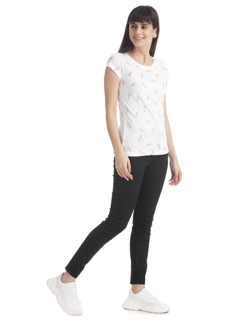 round neck printed tee - 17836688 - Standard Image - 3
