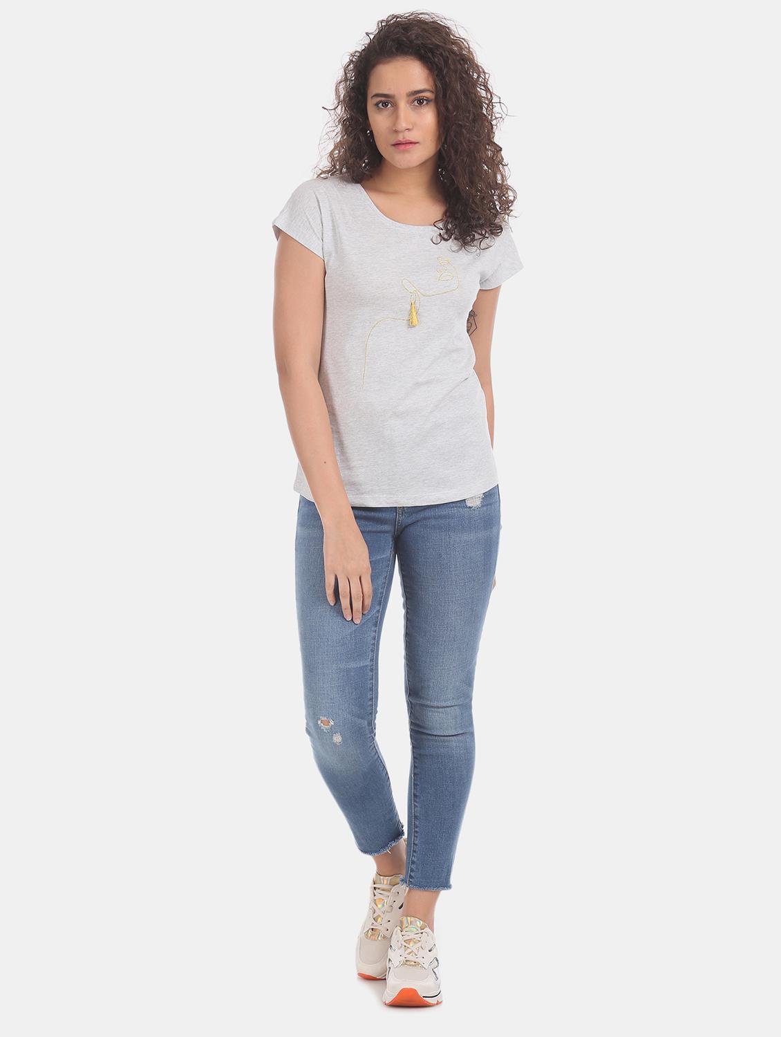 round neck graphic tee - 17836692 - Standard Image - 3
