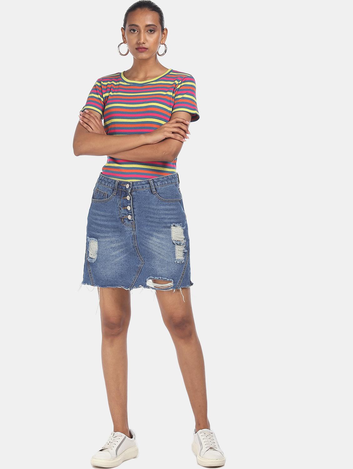 round neck striped tee - 17836760 - Standard Image - 3