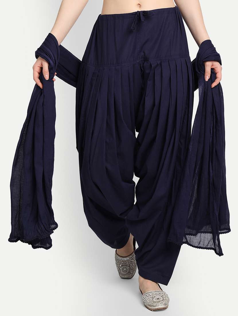 blue cotton patiyala salwars