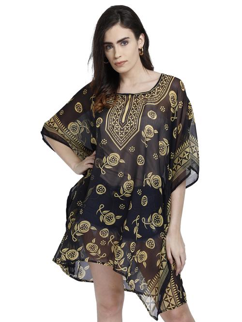 v-neck printed kaftan dress - 17837766 - Standard Image - 0