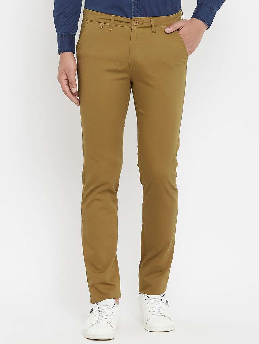 khaki solid chinos - 17837939 - Zoom Image - 0