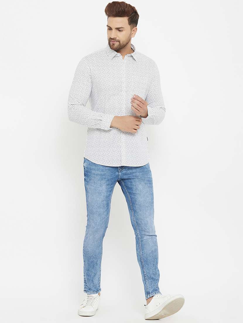 white printed casual shirt - 17837954 -  Standard Image - 3