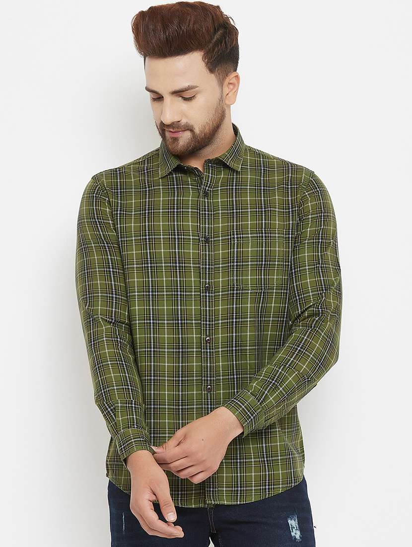 mens checks casual shirt - 17837956 -  Zoom Image - 0