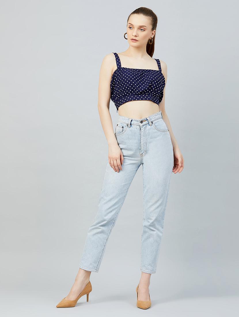 women's crop shoulder strap top - 17839149 - Standard Image - 3