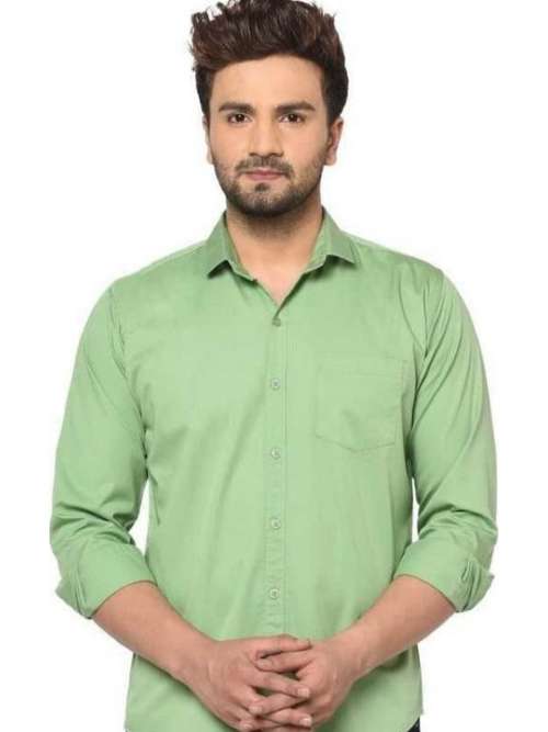 green cotton shirt - 17839216 - Standard Image - 0