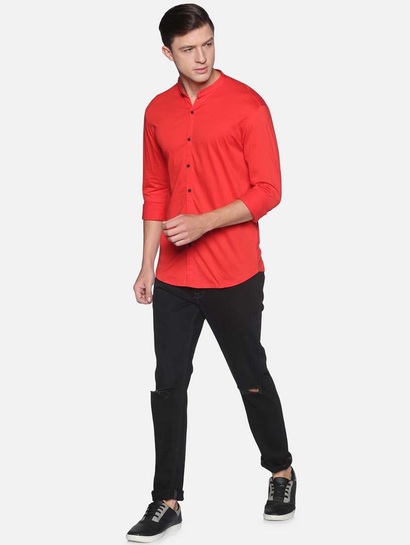 mens solid casual shirt - 17843202 -  Standard Image - 3