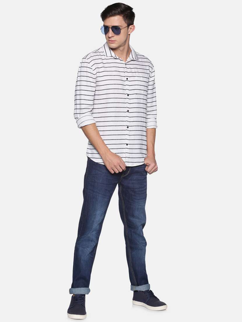 mens stripes casual shirt - 17843221 - Standard Image - 3