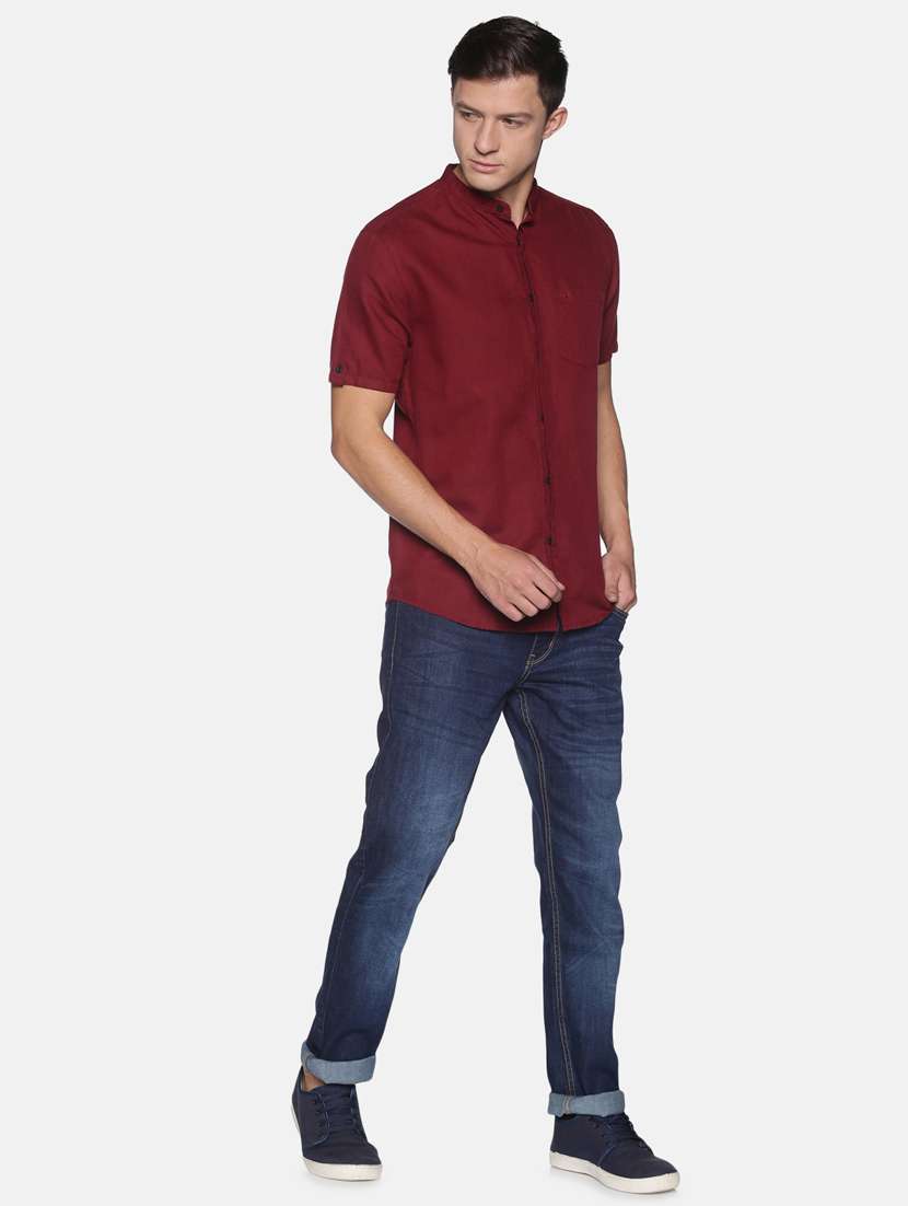 mens solid casual shirt - 17843225 -  Standard Image - 3