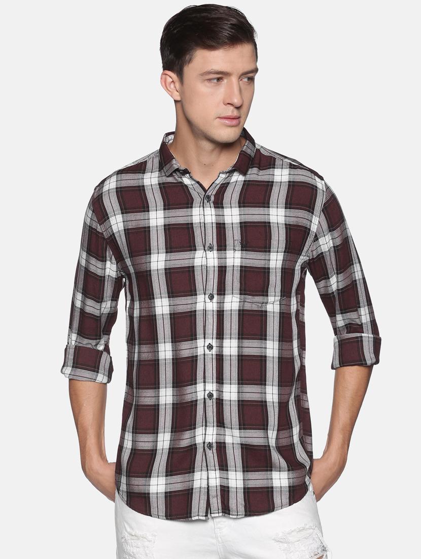mens checks casual shirt