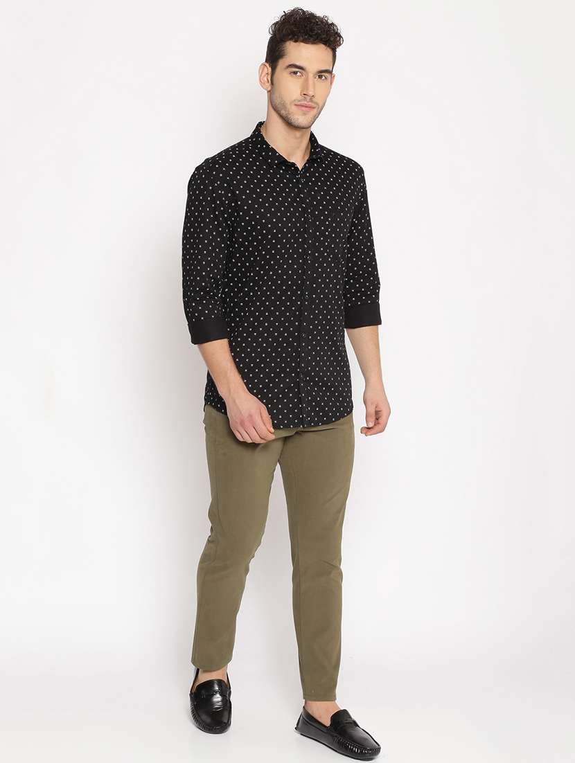 mens micro print casual shirt - 17843232 -  Standard Image - 3