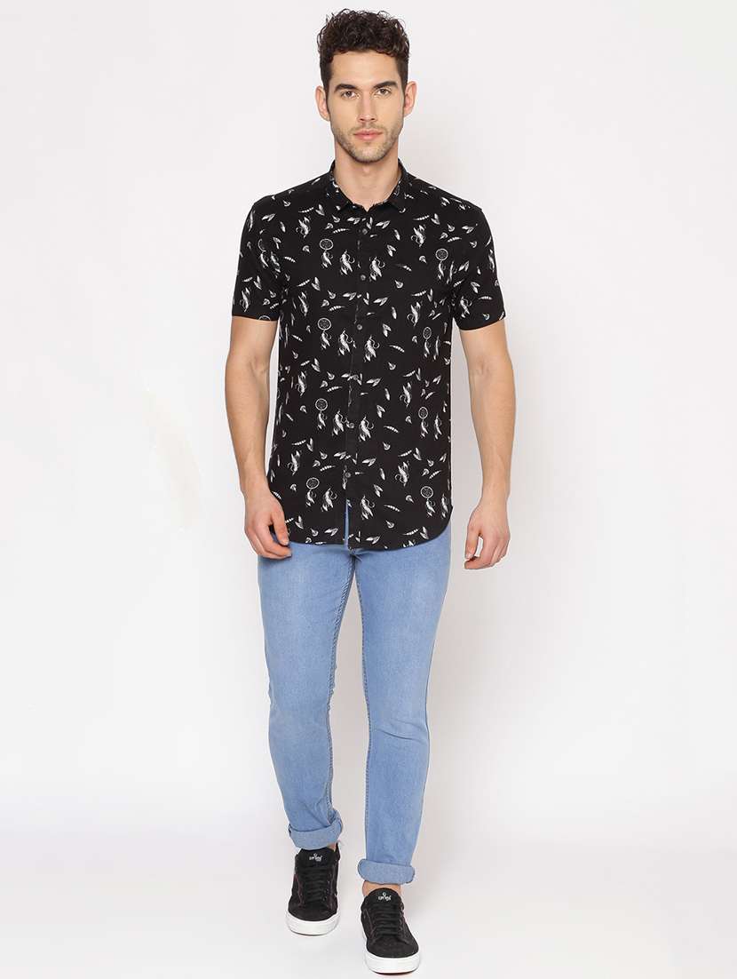 mens printed casual shirt - 17843268 - Standard Image - 3