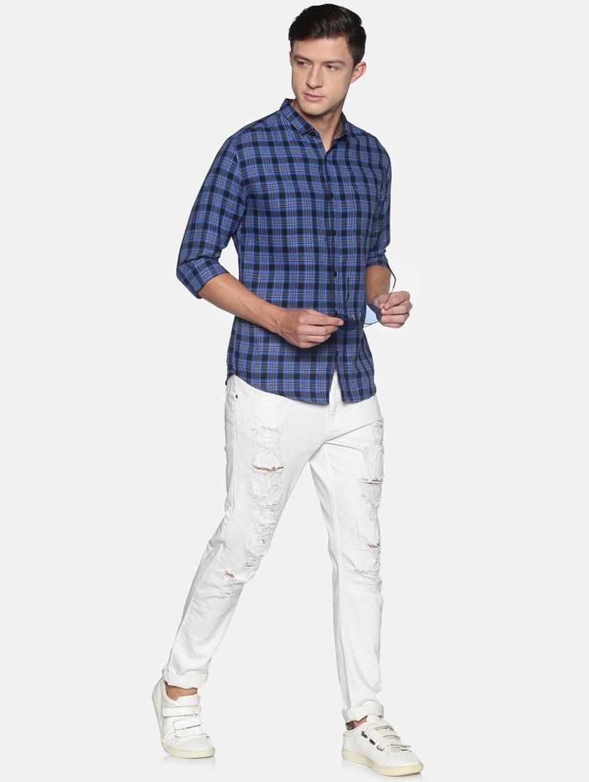 mens checks casual shirt - 17843276 - Standard Image - 3