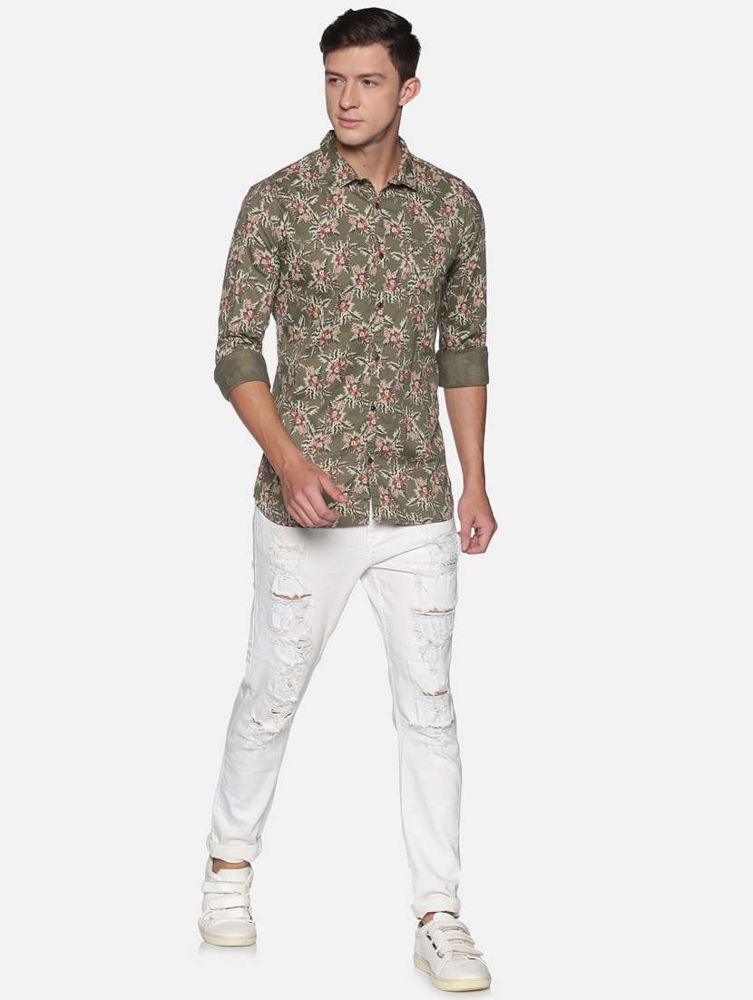 mens florals casual shirt - 17843282 - Standard Image - 3