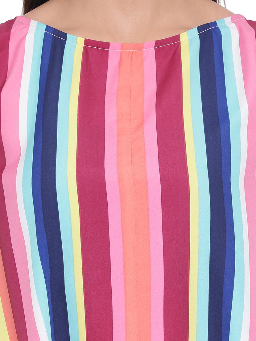 cowl hem striped shift dress - 17843628 - Standard Image - 3