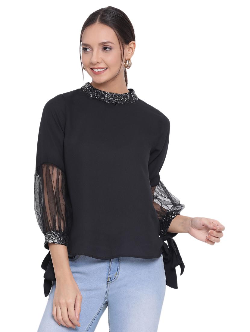women's straight mock neck top - 17843631 - Zoom Image - 0