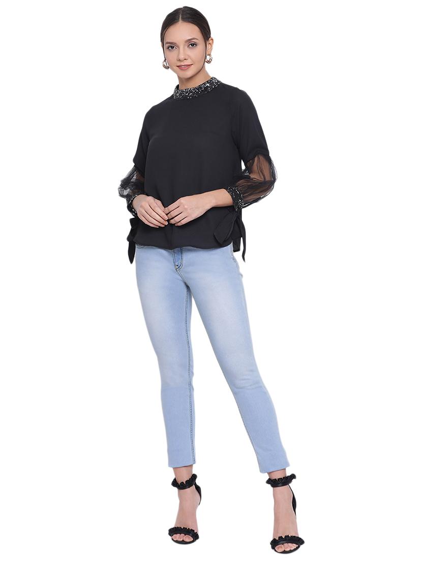 women's straight mock neck top - 17843631 - Standard Image - 3