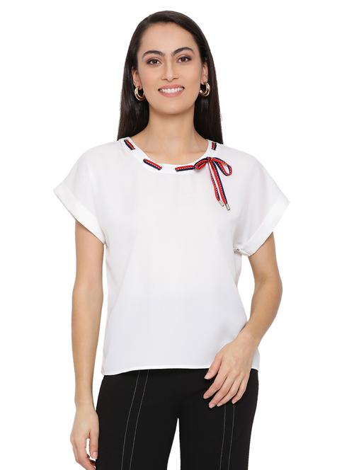 tie up neck regular top - 17843640 -  Standard Image - 0