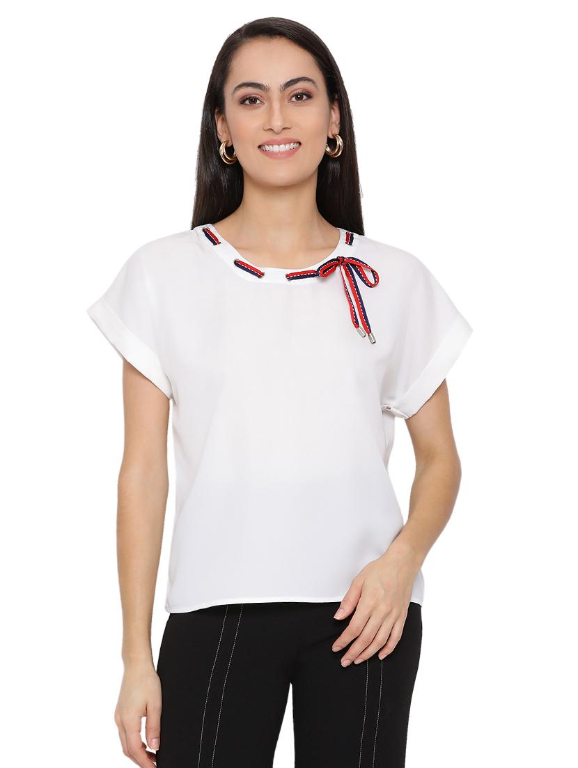 tie up neck regular top - 17843640 -  Zoom Image - 0