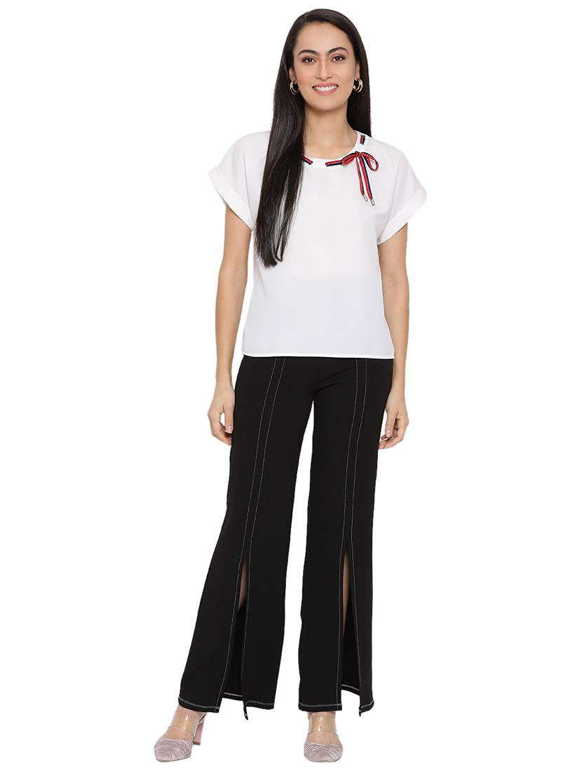 tie up neck regular top - 17843640 - Standard Image - 3