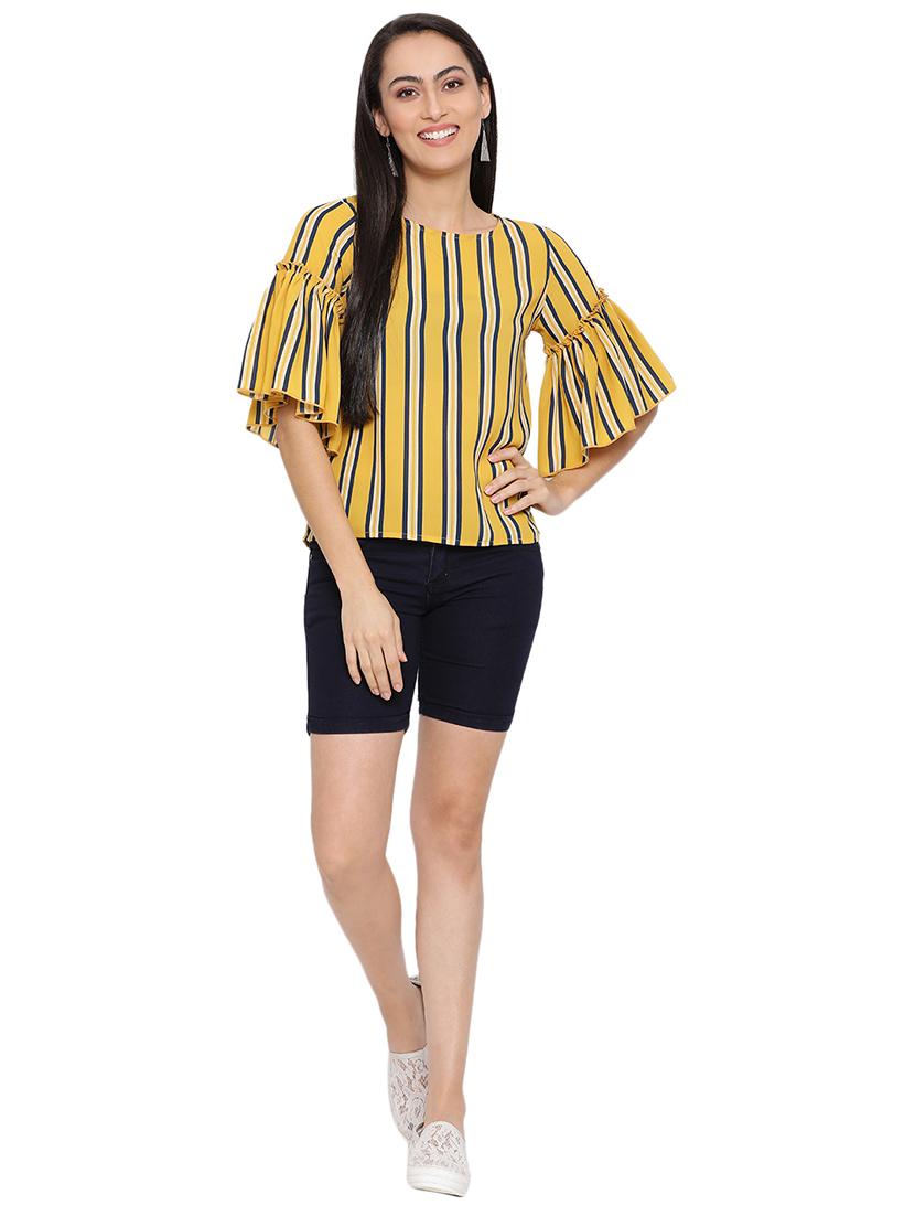 women's straight round neck top - 17843643 - Standard Image - 3