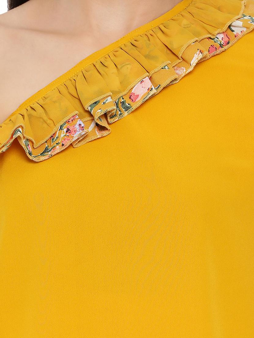 exaggerated sleeved solid top - 17843645 - Standard Image - 3