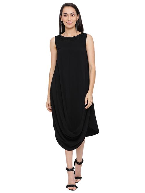 cowl hem solid shift dress - 17843649 - Standard Image - 0