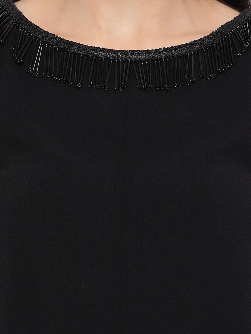cowl hem solid shift dress - 17843649 - Standard Image - 3