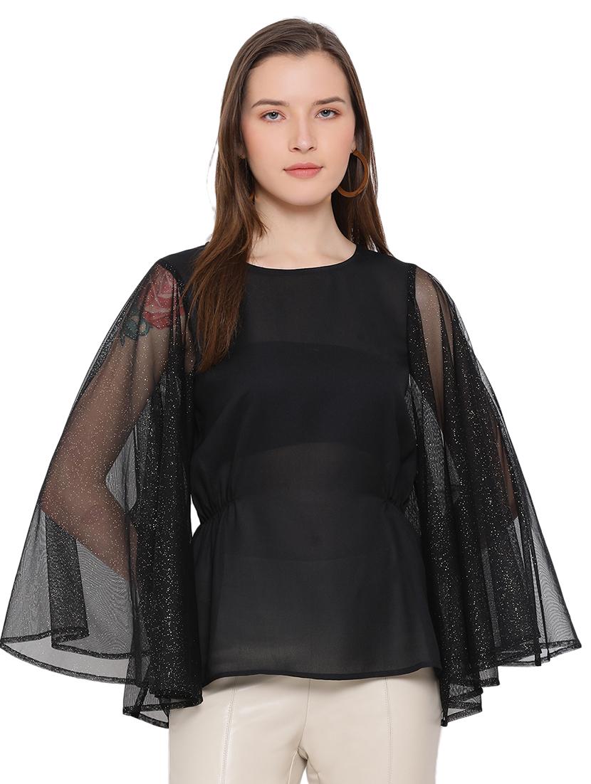 bell sleeved solid top  - 17843673 -  Zoom Image - 0