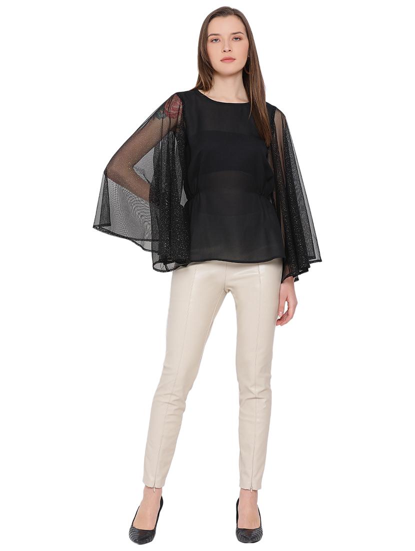 bell sleeved solid top - 17843673 - Standard Image - 3