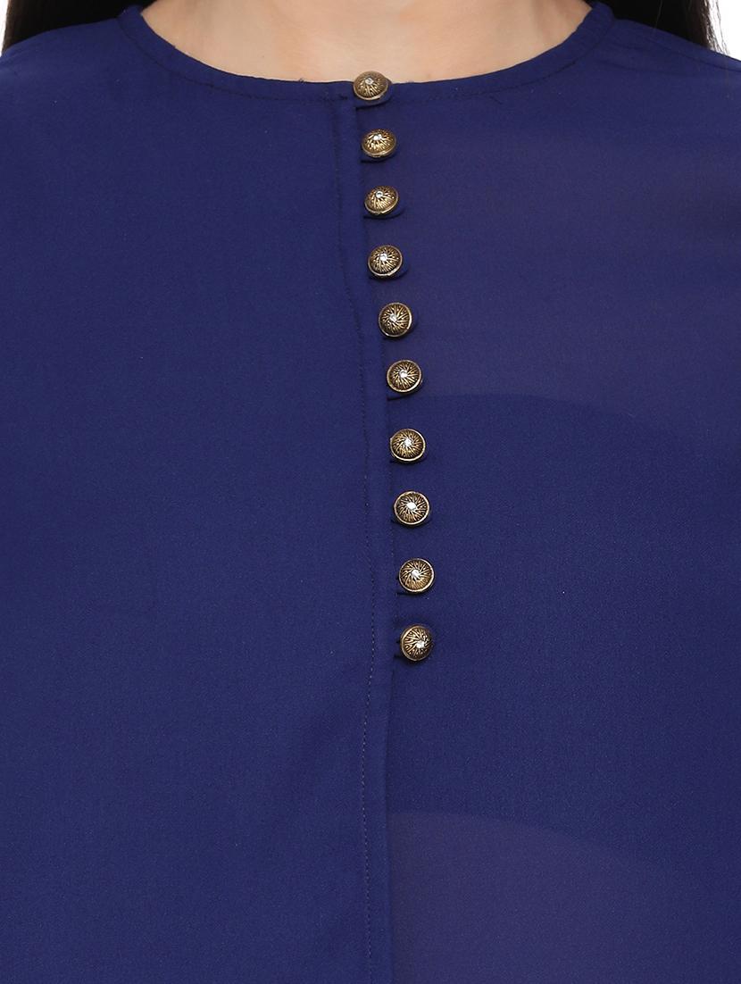 embellished hem solid top - 17843681 - Standard Image - 3