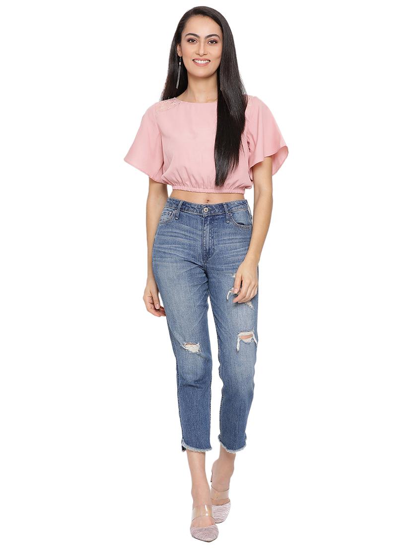 round neck crop top - 17843700 - Standard Image - 3