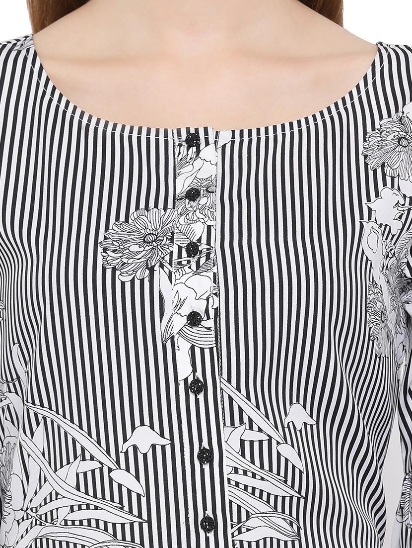 bell sleeved printed top - 17843716 - Standard Image - 3