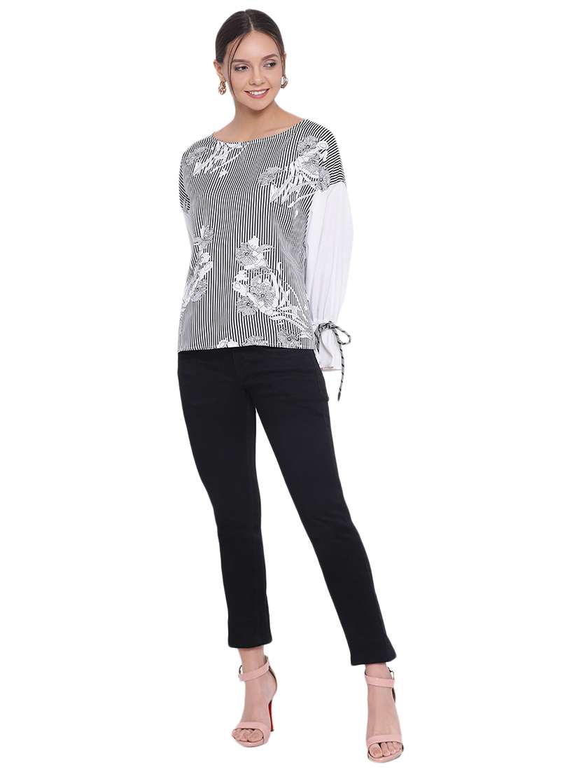 Women's Straight Round Neck Top - 17843733 -  Standard Image - 3