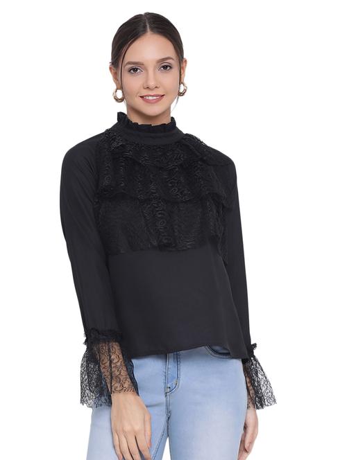 bell sleeved laced top - 17843742 - Standard Image - 0
