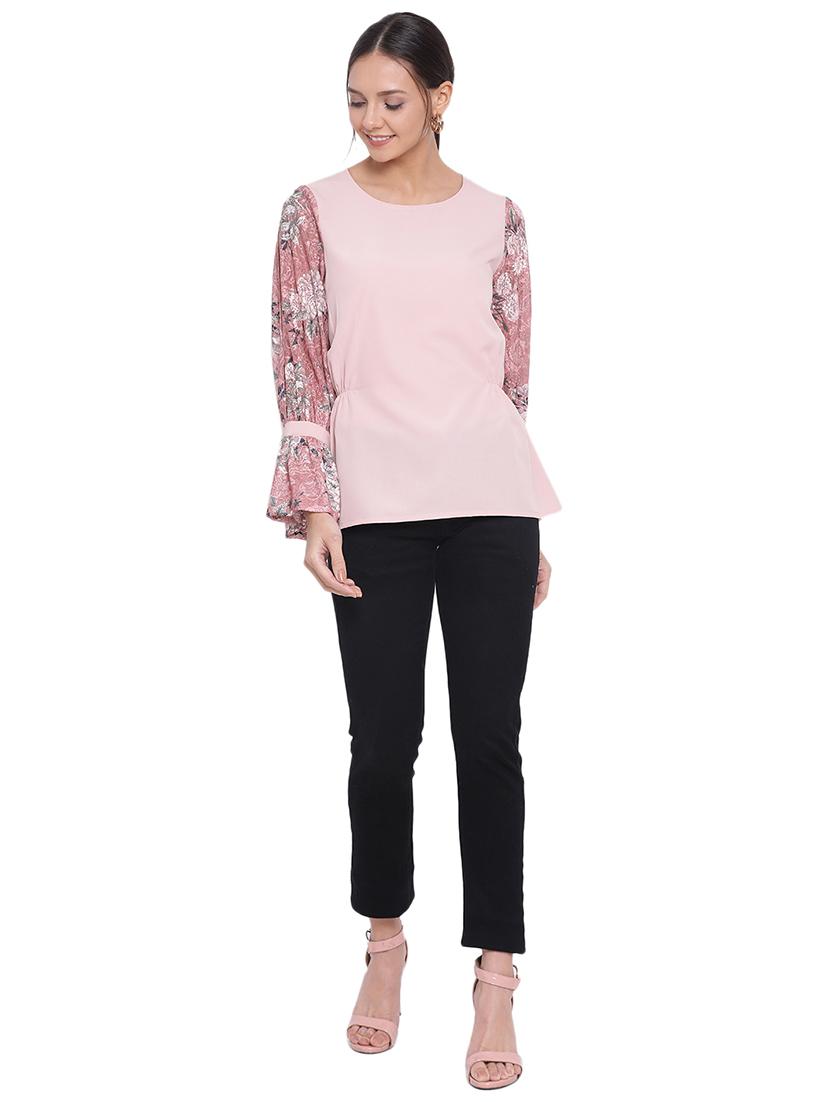 floral bell sleeved top - 17843747 - Standard Image - 3